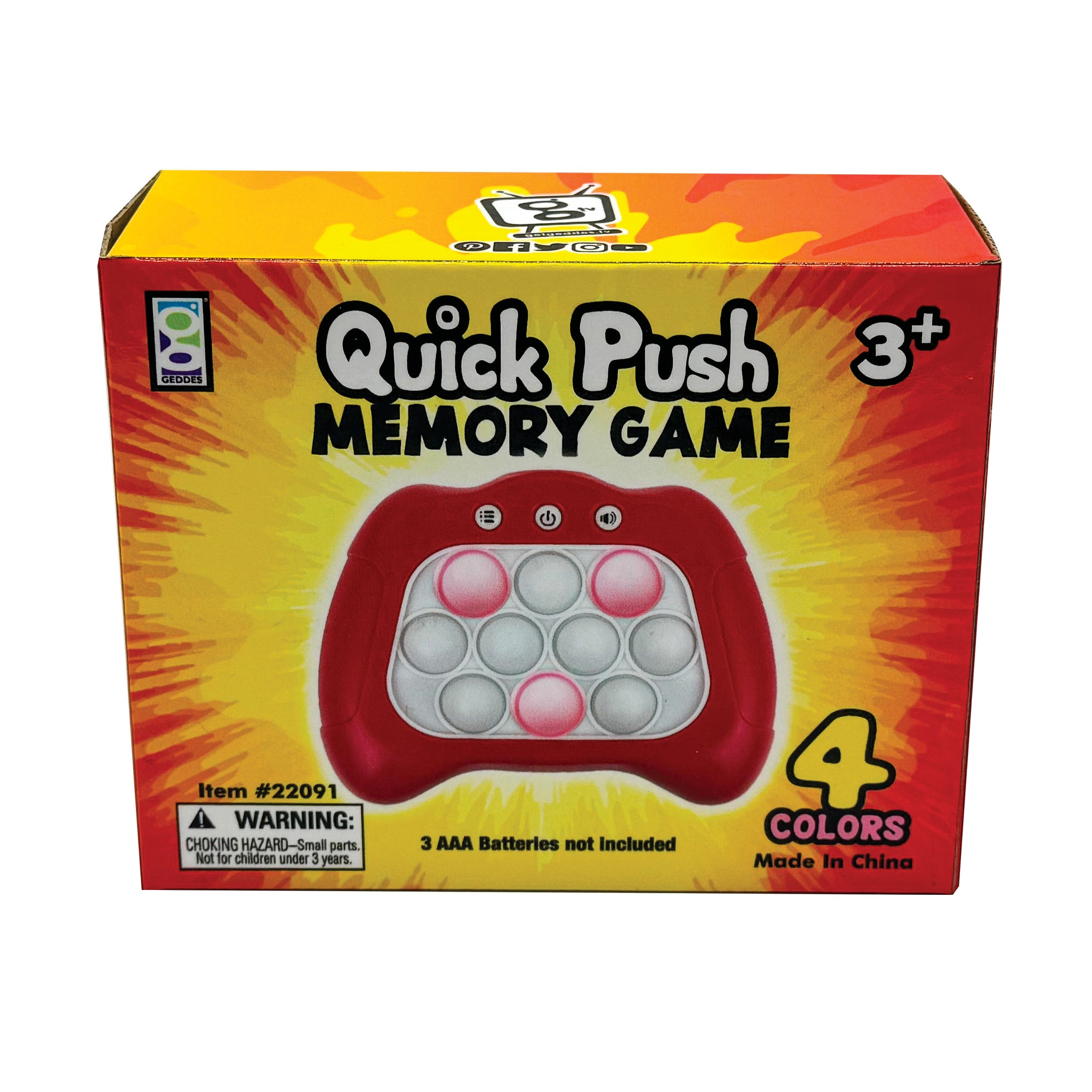 Quick Push Memory Game - 6 per box