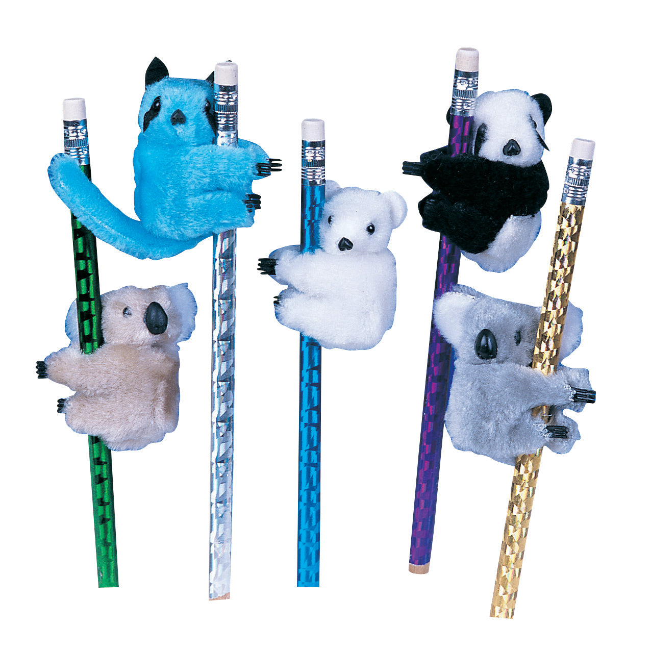 Clip-On Critter Plush Animal Clips - 24 per bag
