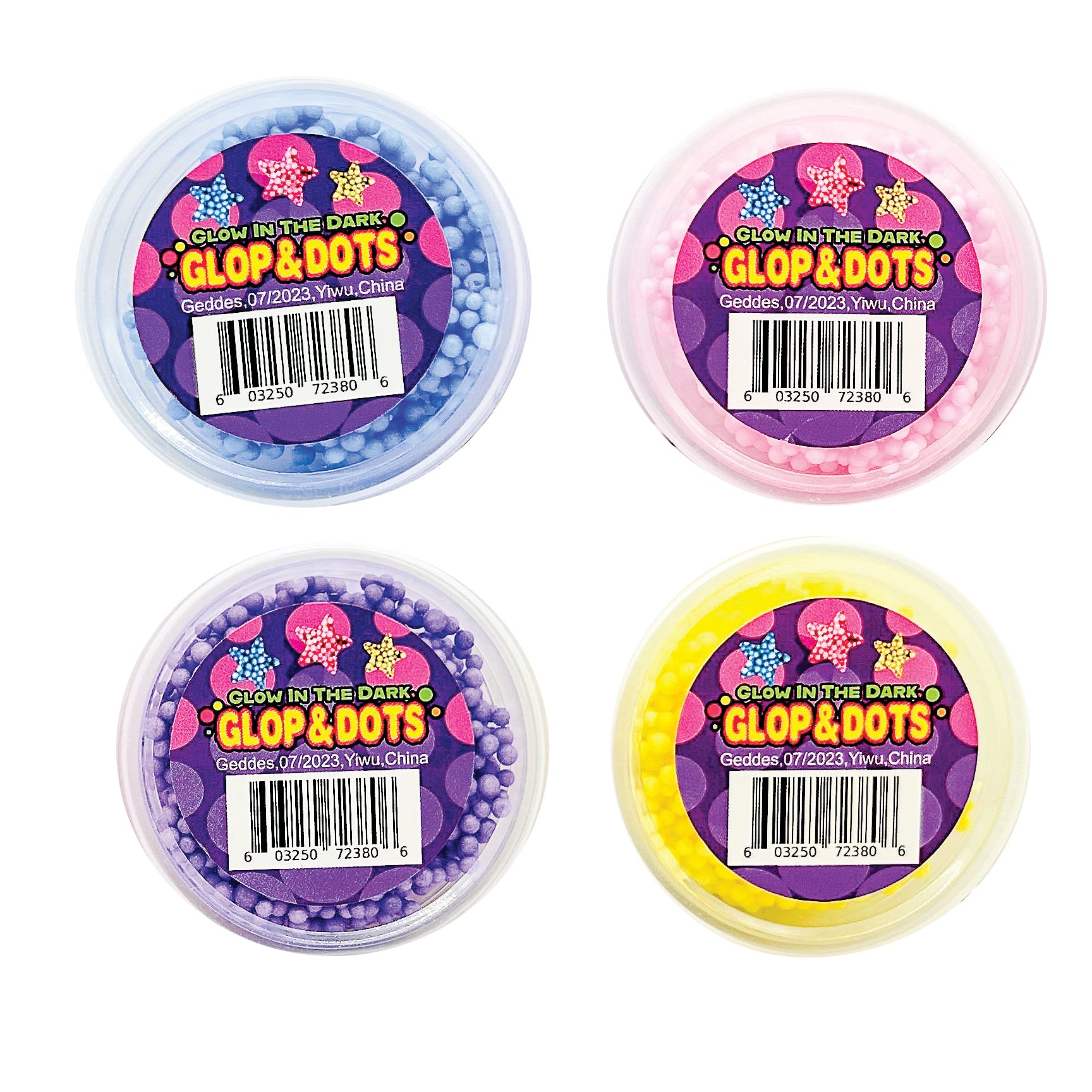 Glow in the Dark Glops & Dots Modeling Foam - 24 per display