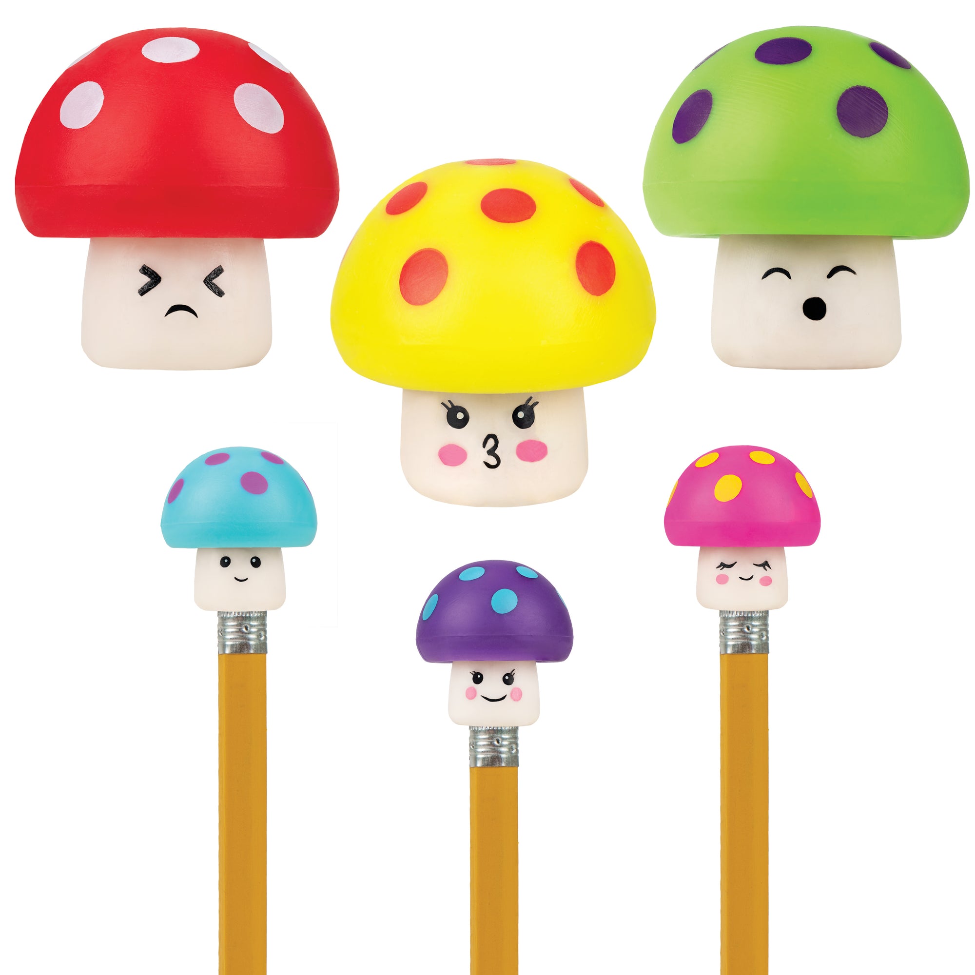 Shroom Squad Pencil Topper Erasers - 100 per bag