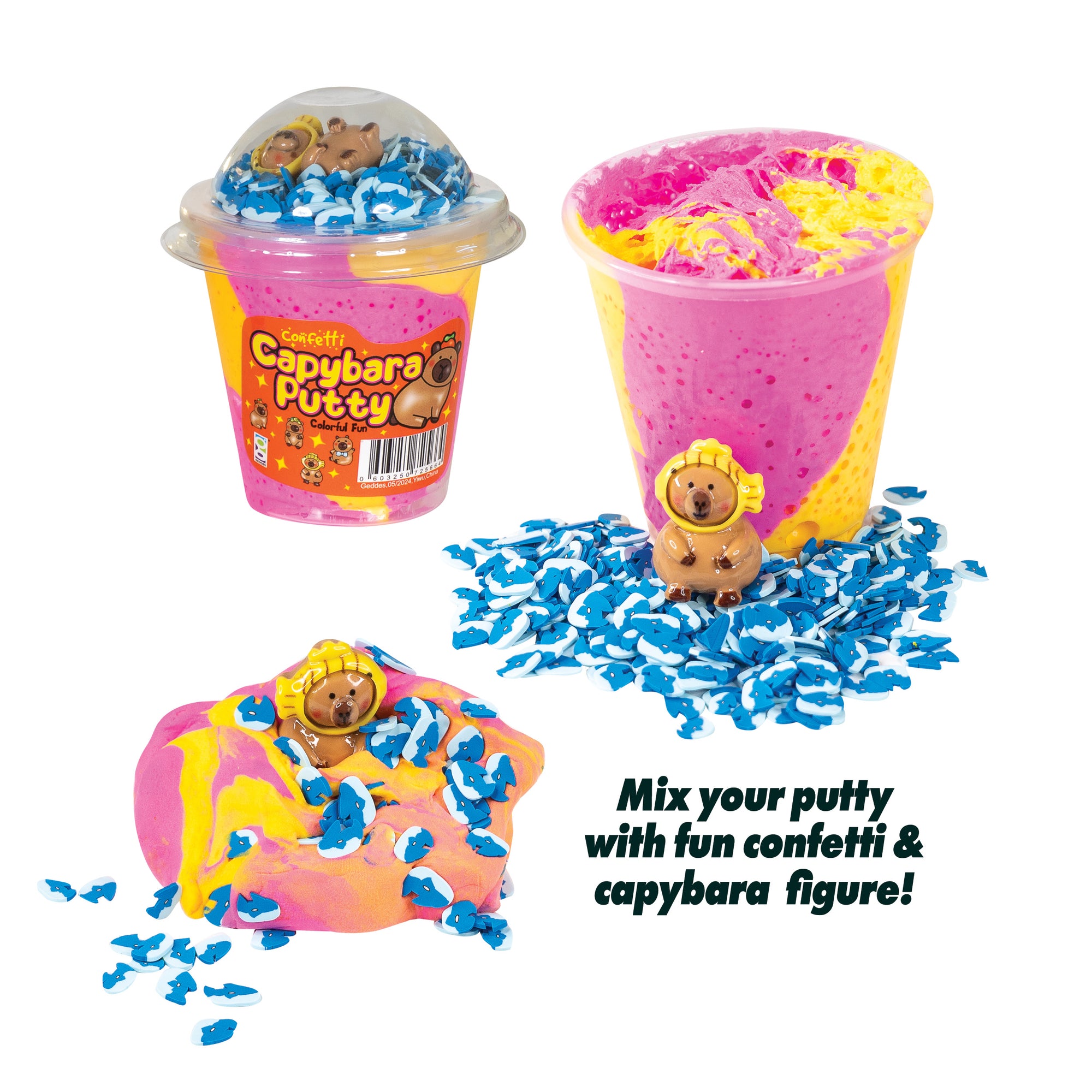 Confetti Capybara Putty - 12 per display