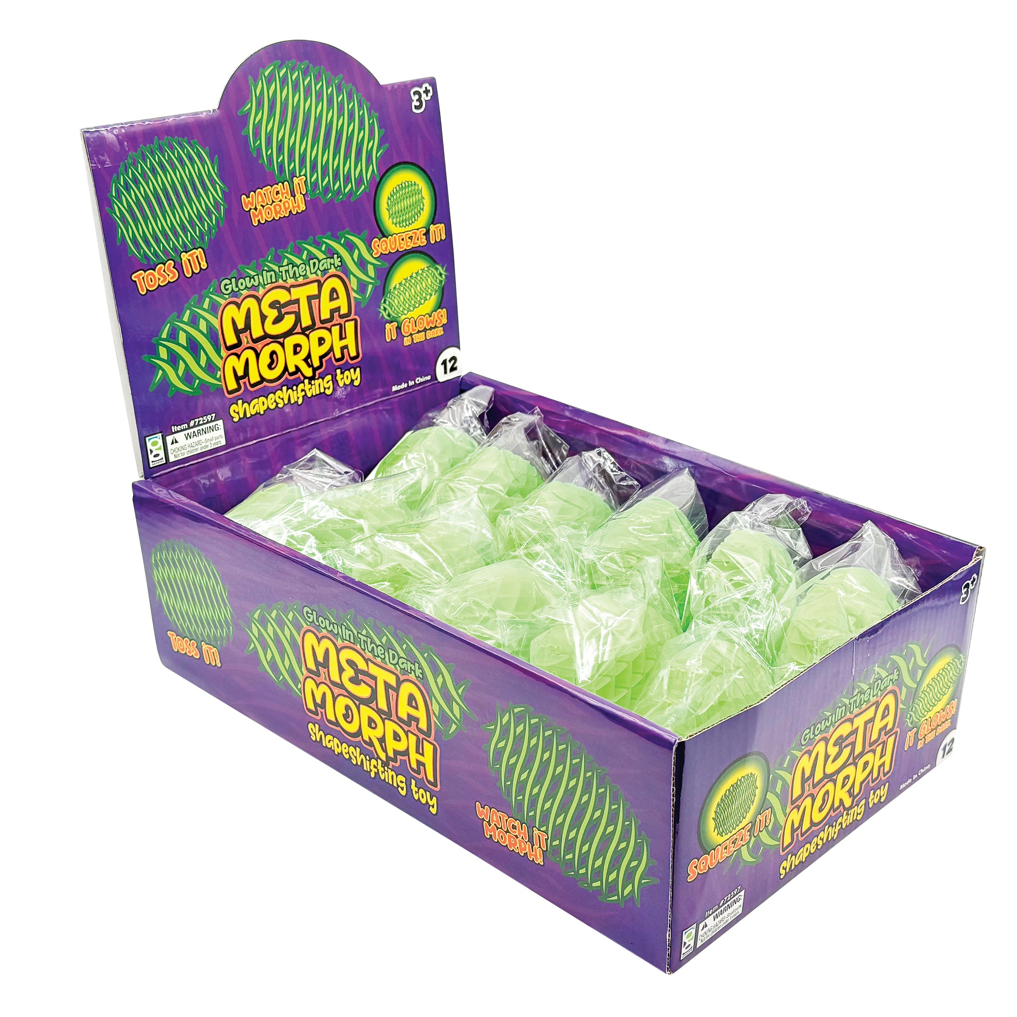 Meta Morph Shape Shifting Glow-in-the-Dark Toys - 12 per display