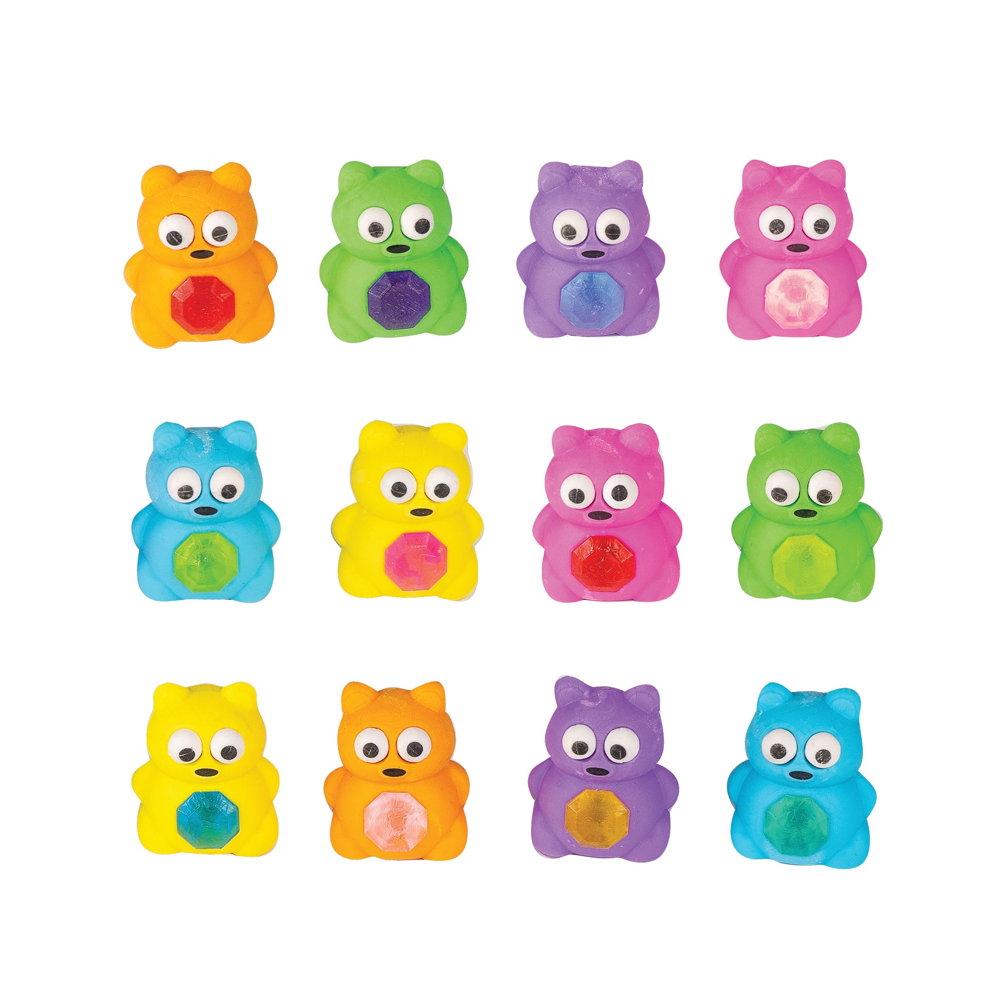 Squishy Birthstone Bear Eraser Friends - 36 per display