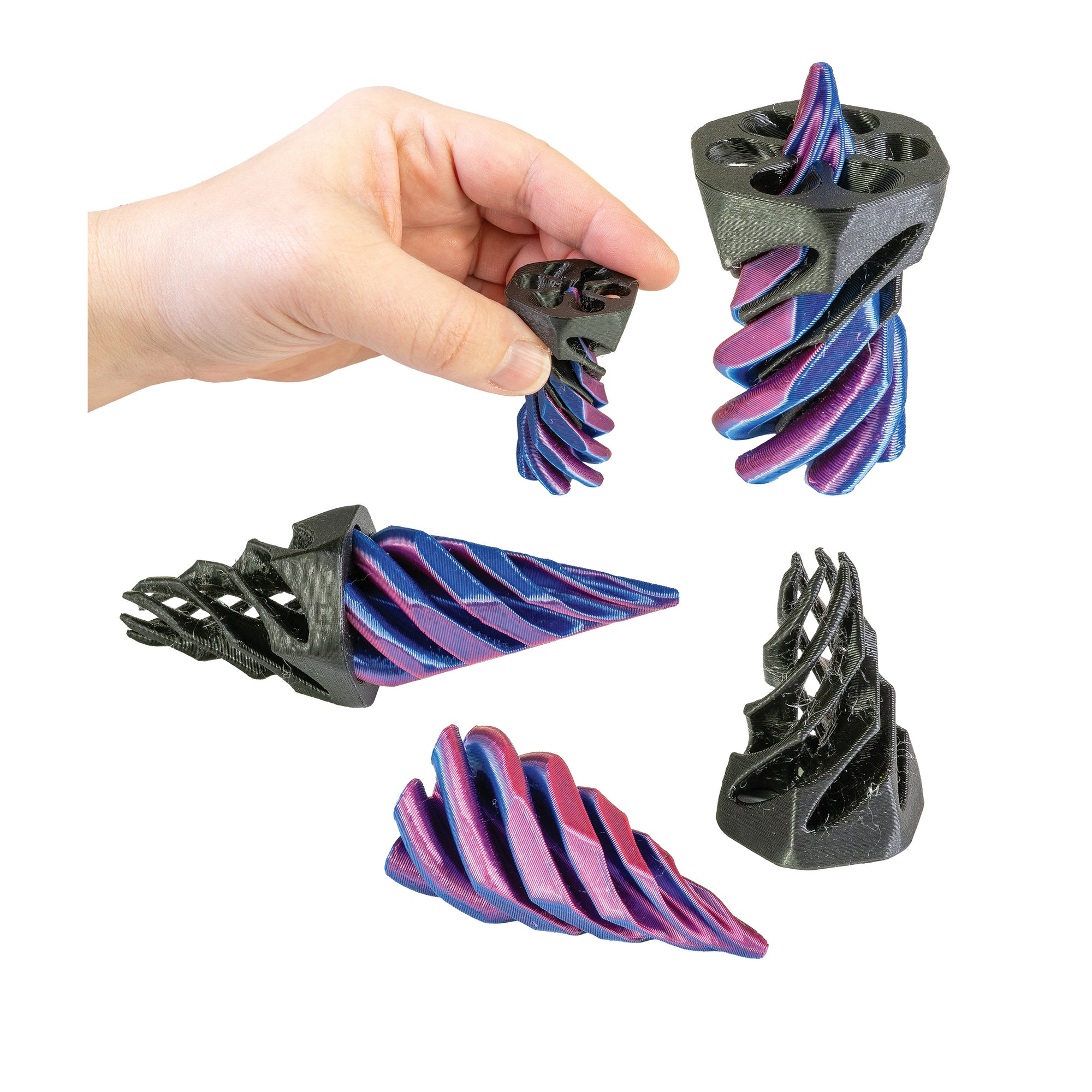 3D Printed Spiral Cone Fidget Toys - 24 per box