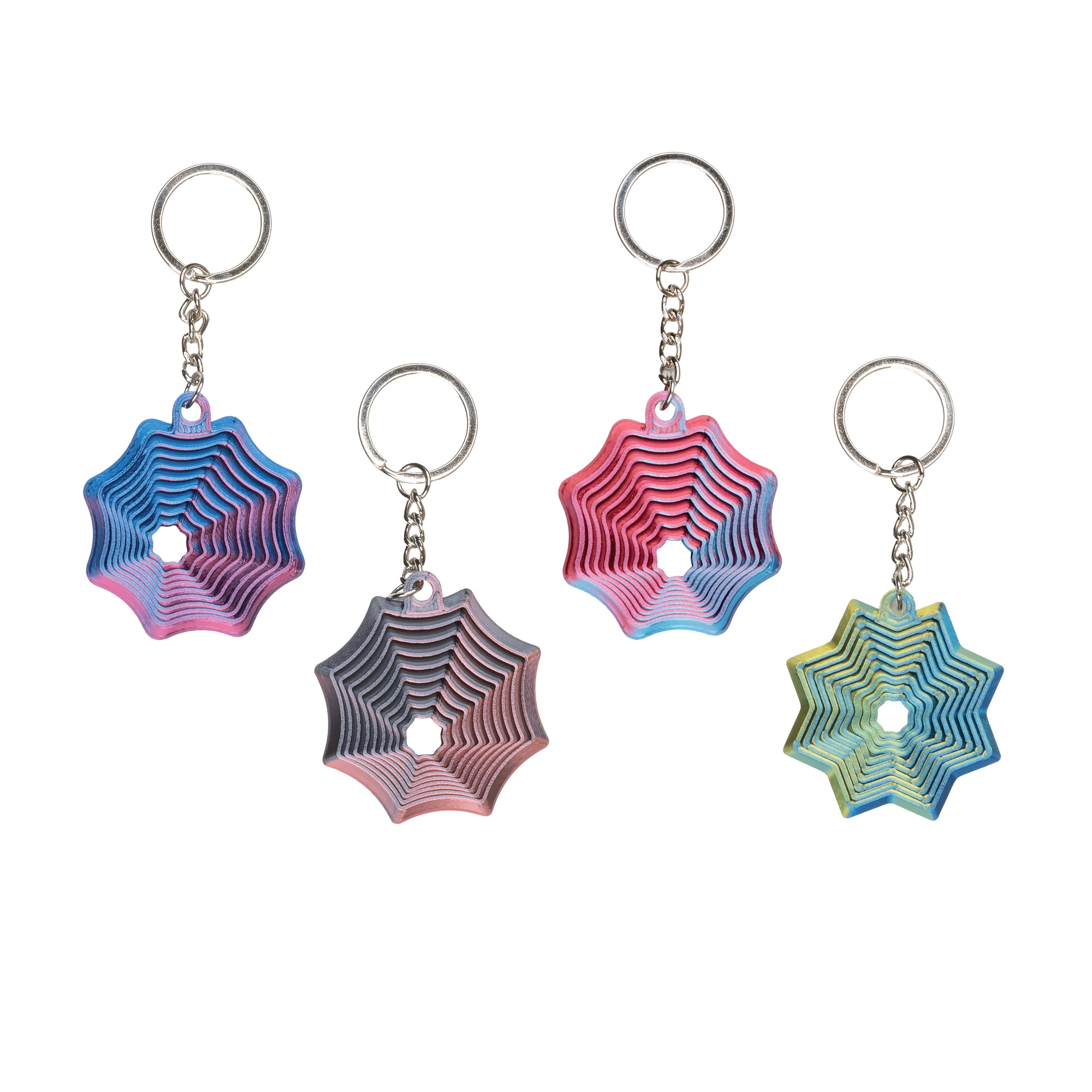 3D Printed Spider Web Keychain - 24 per box