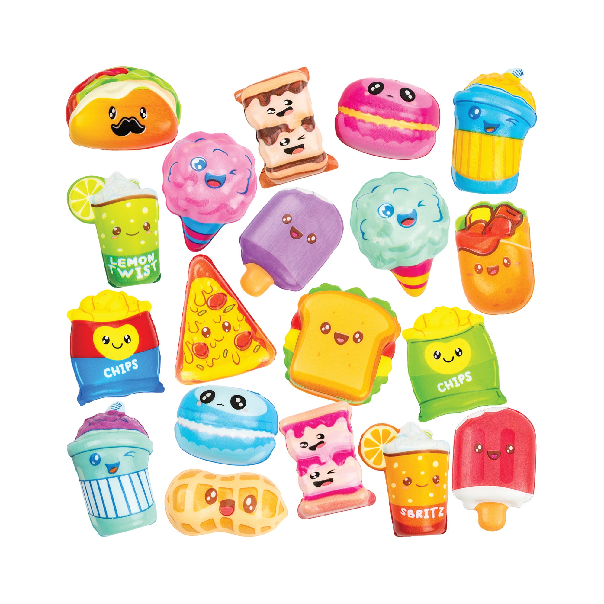 Squishy Food Toy 2”-3” Assortment - 50 per bag